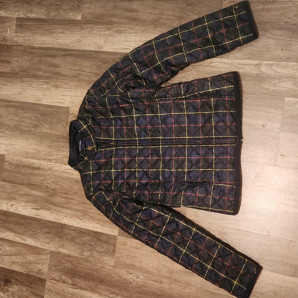 Ralph Lauren Green Plaid Girls Coat